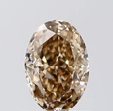 1.03ct Oval Natural Diamond (Colour Fancy Yellowish Brown, Clarity VS1, GIA Certified)