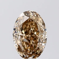 1.03ct Oval Natural Diamond (Colour Fancy Yellowish Brown, Clarity VS1, GIA Certified)