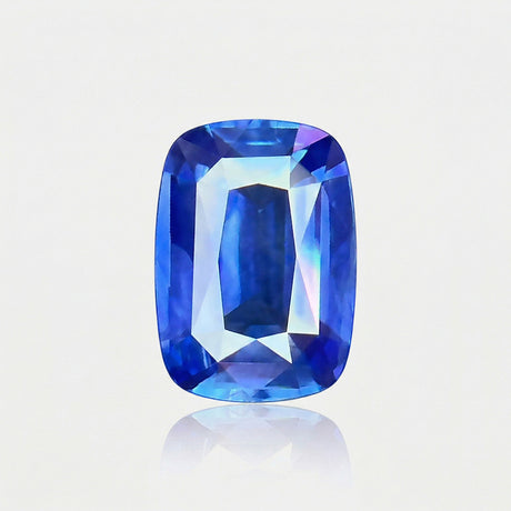 1.04 carat Unheated Natural Royal Blue sapphire cushion faceted loose gemstone | SARATTI