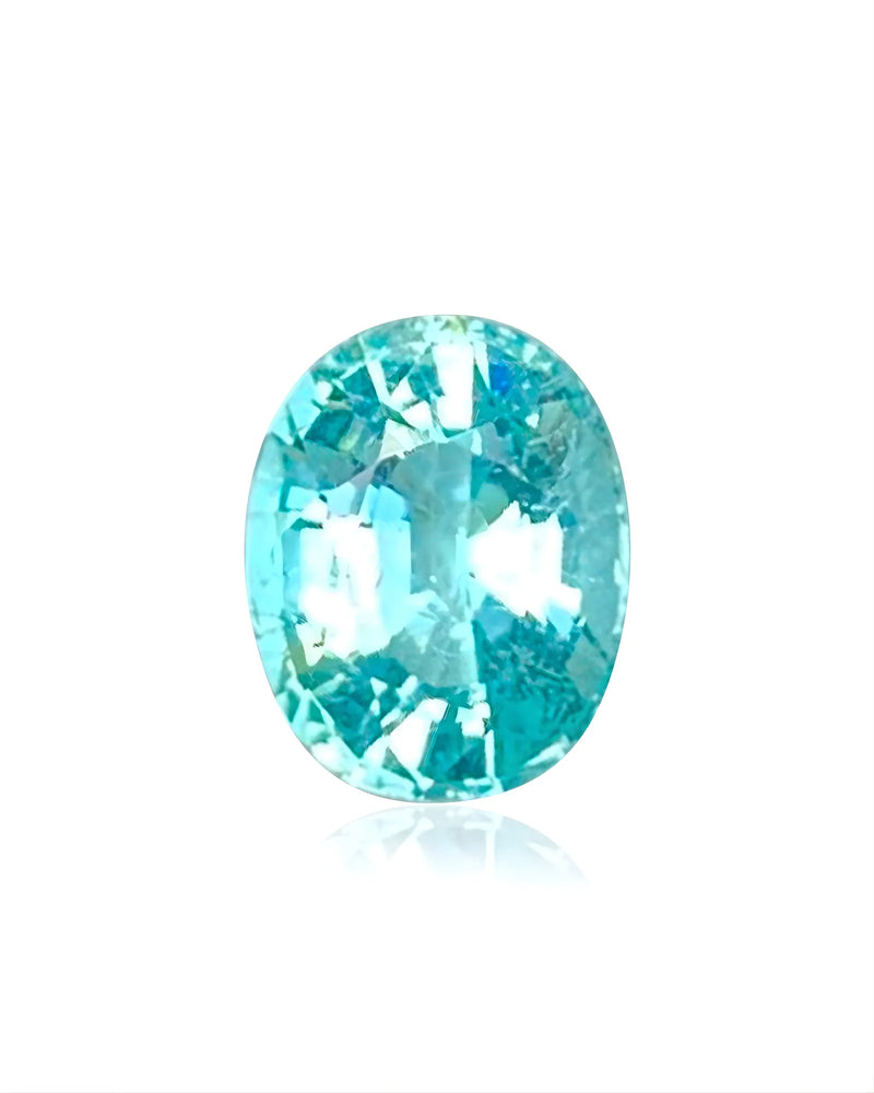 1.05ct natural Paraiba tourmaline oval cut neon blue | SARATTI