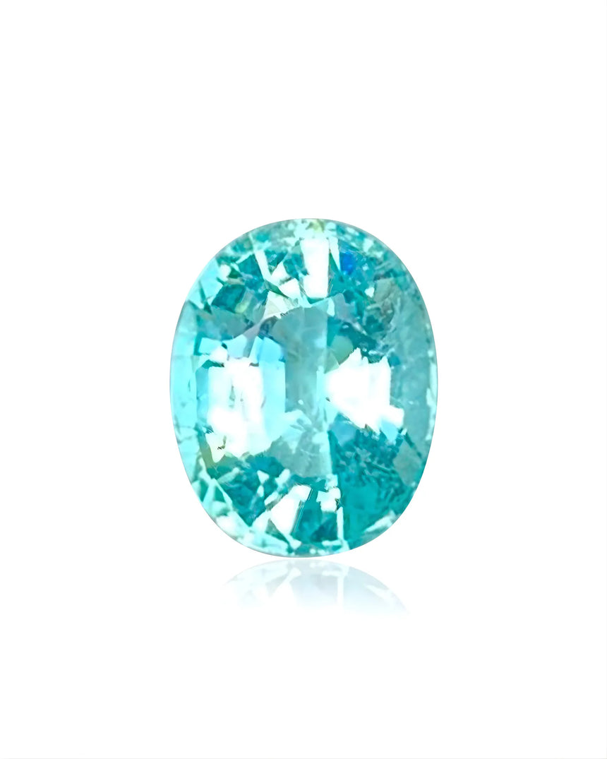 1.05ct natural Paraiba tourmaline oval cut neon blue | SARATTI
