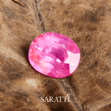 1.06 carats Pink Padparadscha Sapphire Gemstone |  6.3 × 5.3 × 3.7 mm - Oval