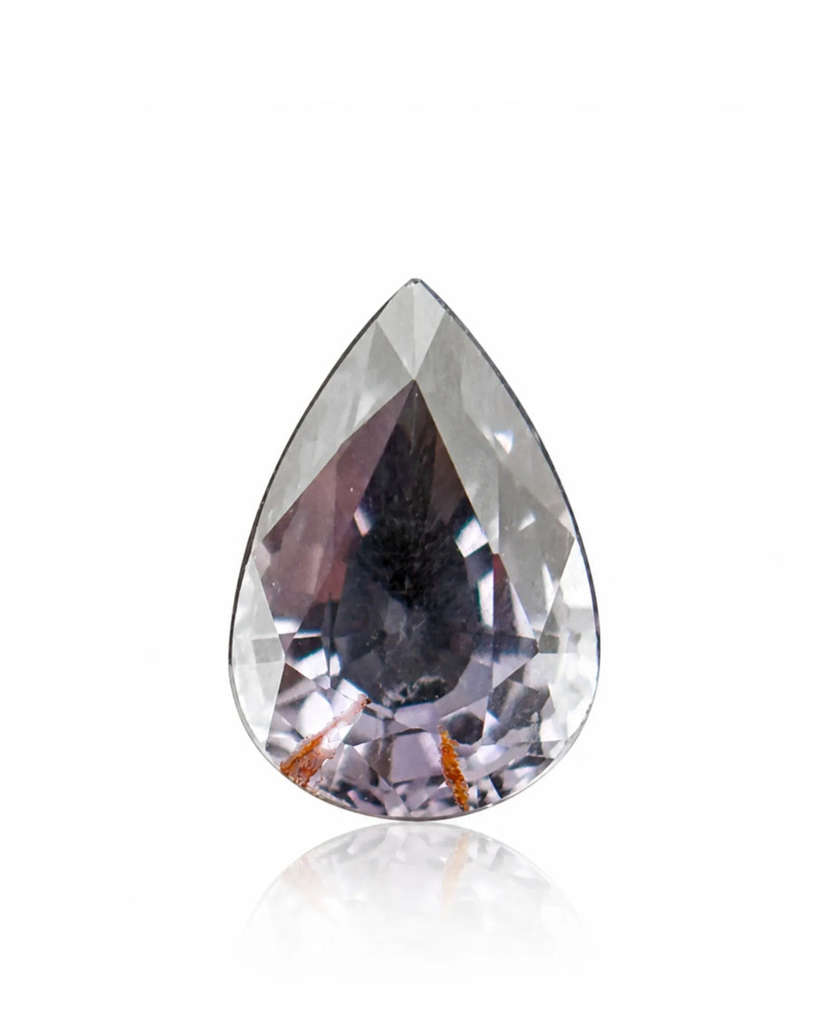 1.08ct Natural Gray Spinel pear front view | SARATTI