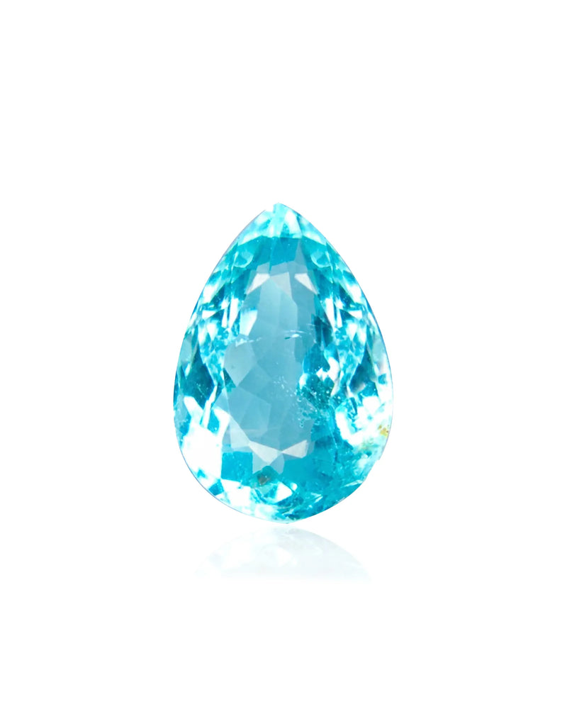 1.08ct natural Paraiba tourmaline pear cut neon blue | SARATTI
