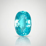 1.11 carat natural paraiba type tourmaline oval neon blue loose gemstone top view | SARATTI