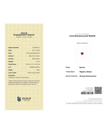 Natural Burmese Ruby measuring 6.00 × 6.73 × 3.85 mm with a defined heart-shaped outline | SARATTI