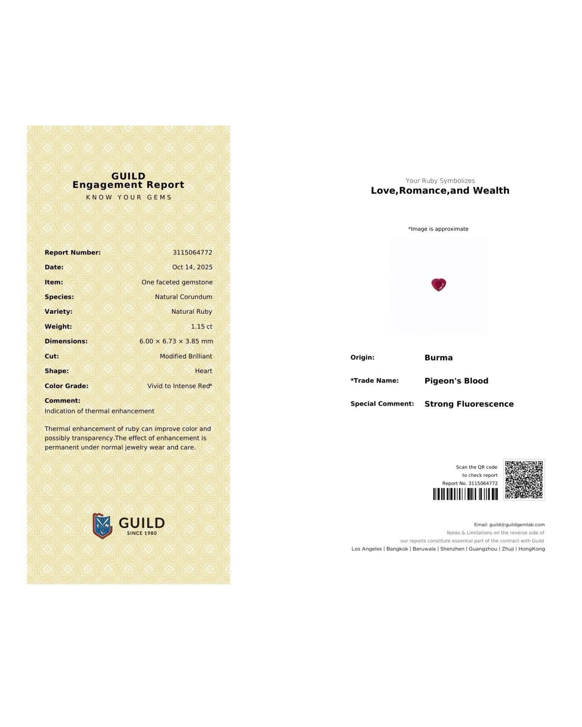 Natural Burmese Ruby measuring 6.00 × 6.73 × 3.85 mm with a defined heart-shaped outline | SARATTI