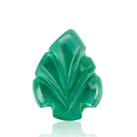 1.18 carats Green Natural Emerald | Carved Leaf