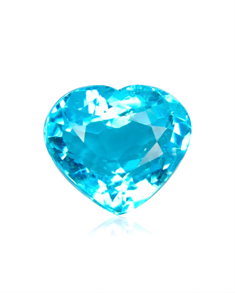 1.19ct natural Paraiba tourmaline heart cut neon blue | SARATTI