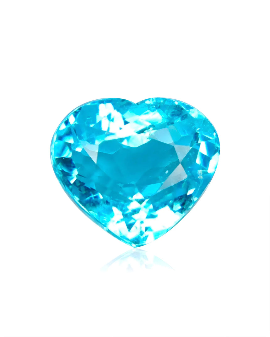 1.19ct natural Paraiba tourmaline heart cut neon blue | SARATTI