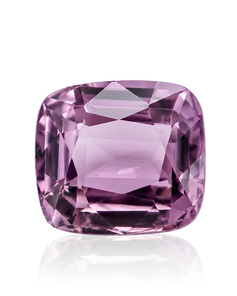 1.1ct Natural Purplish Spinel cushion front view | SARATTI