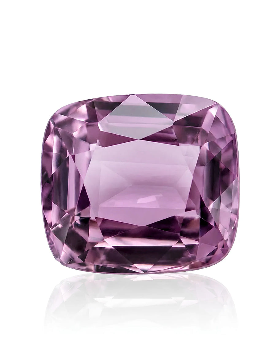 1.1ct Natural Purplish Spinel cushion front view | SARATTI