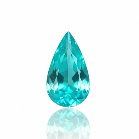 1.21ct Natural Neon Blue Tourmaline Pear Cut Gemstone