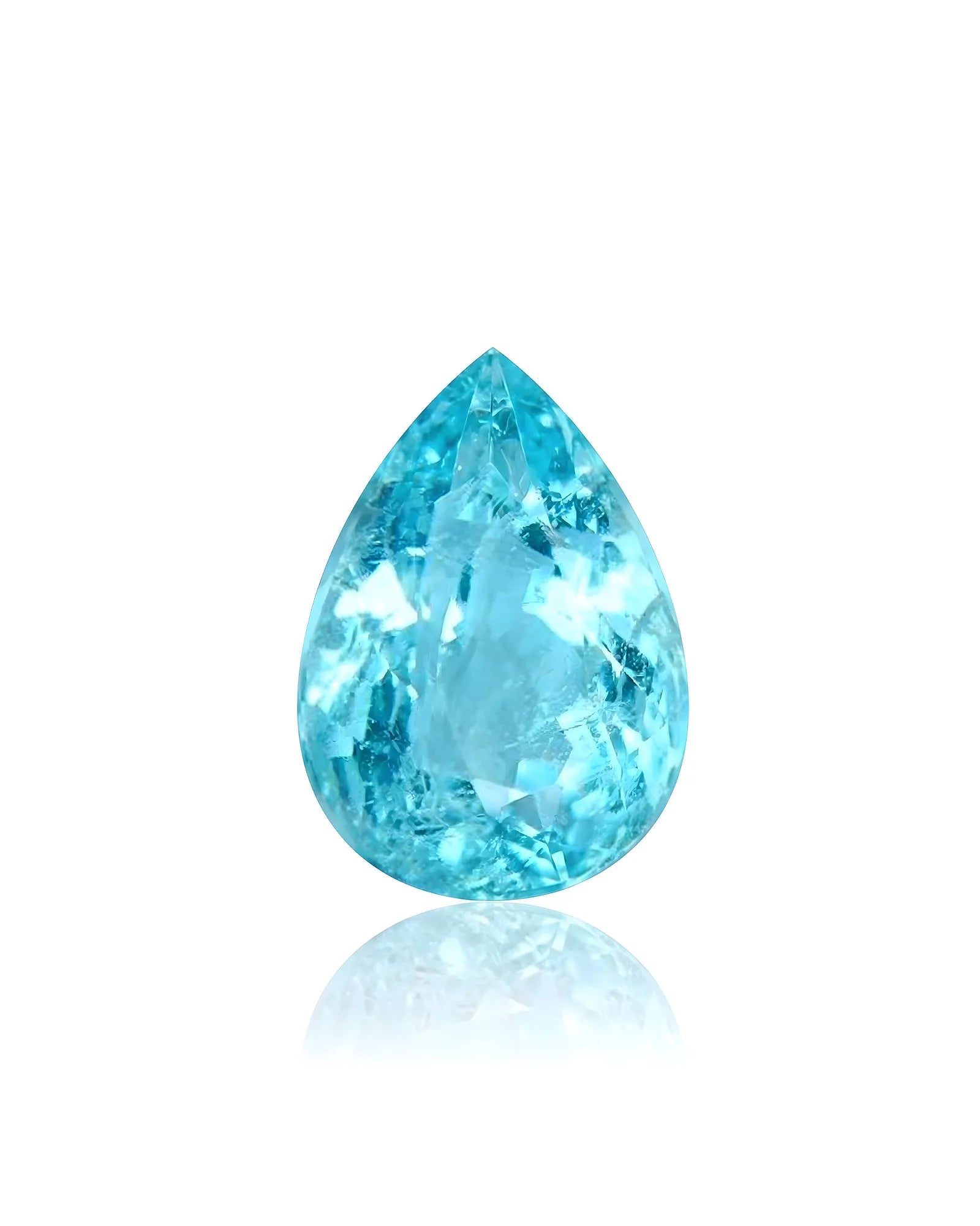 1.22 carat pear cut Paraiba tourmaline close-up - SARATTI
