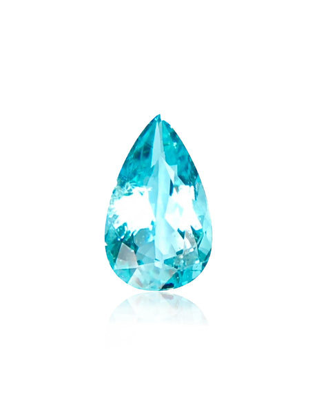 1.23ct natural Paraiba tourmaline pear cut neon blue | SARATTI