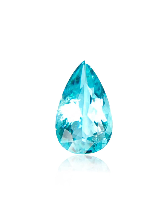 1.23ct natural Paraiba tourmaline pear cut neon blue | SARATTI