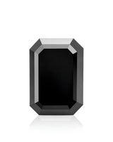 1.24ct Natural Black Diamond octagonal front view | SARATTI