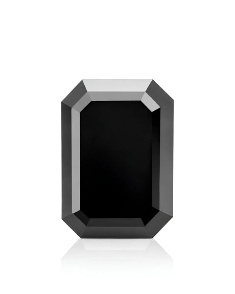 1.24ct Natural Black Diamond octagonal front view | SARATTI
