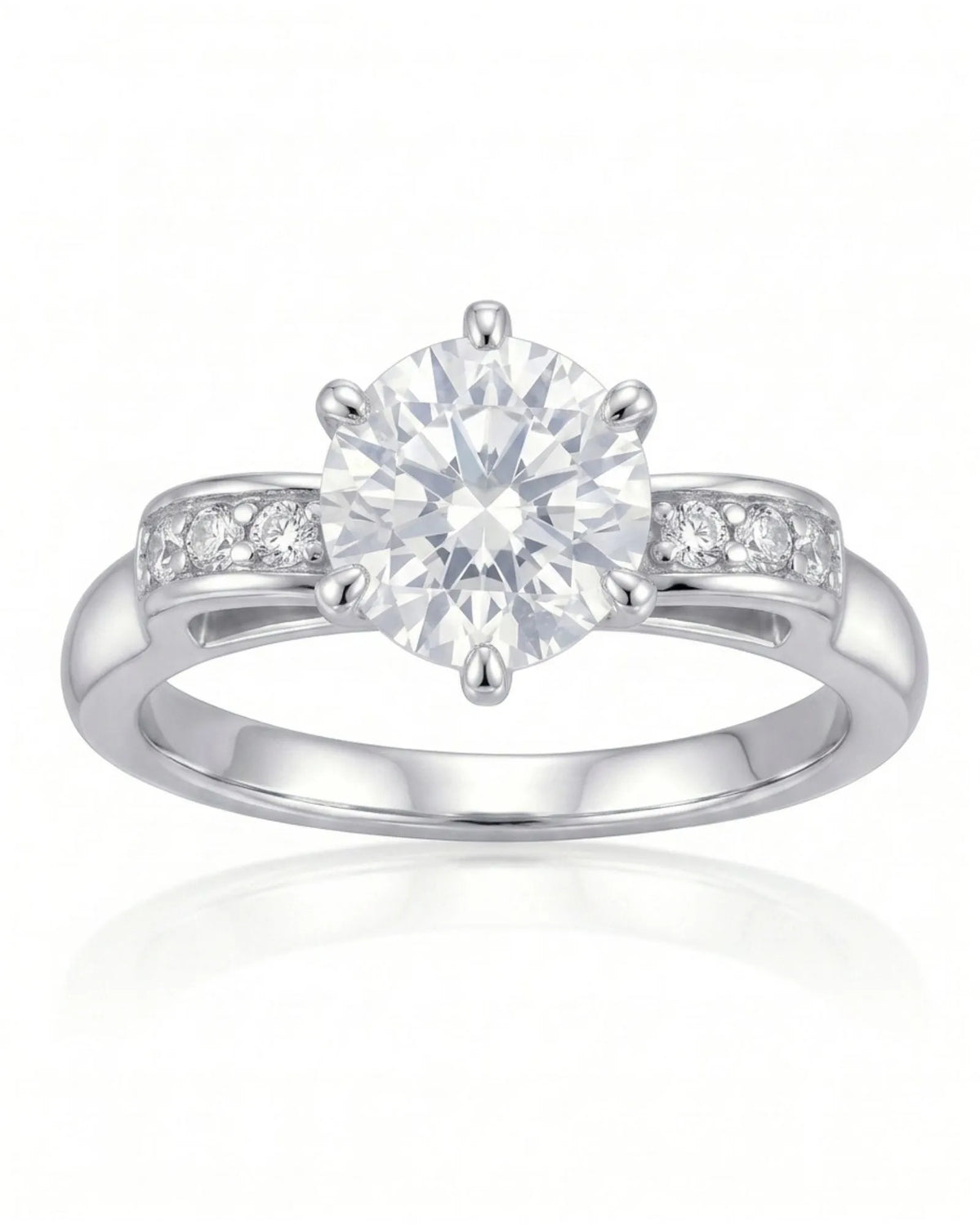 1.25 carat GIA-certified natural round diamond ring front view in platinum | SARATTI