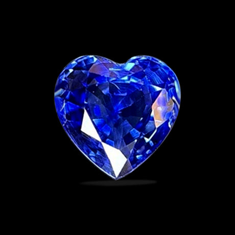 1.28cts Royal Blue Ceylon Heart Sapphire Gemstone | IGS Certified | Unheated