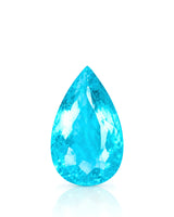 1.29 carat Natural Mozambican Neon Blue Tourmaline pear faceted loose gemstone front view | SARATTI