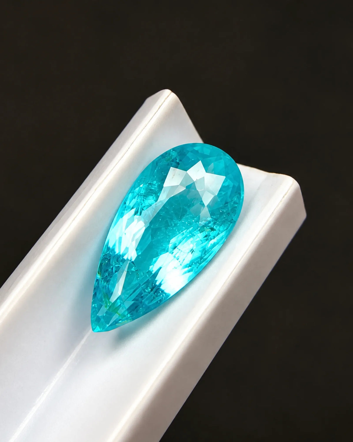 1.29 carat Natural Tourmaline pear loose gemstone alternate angle view | SARATTI