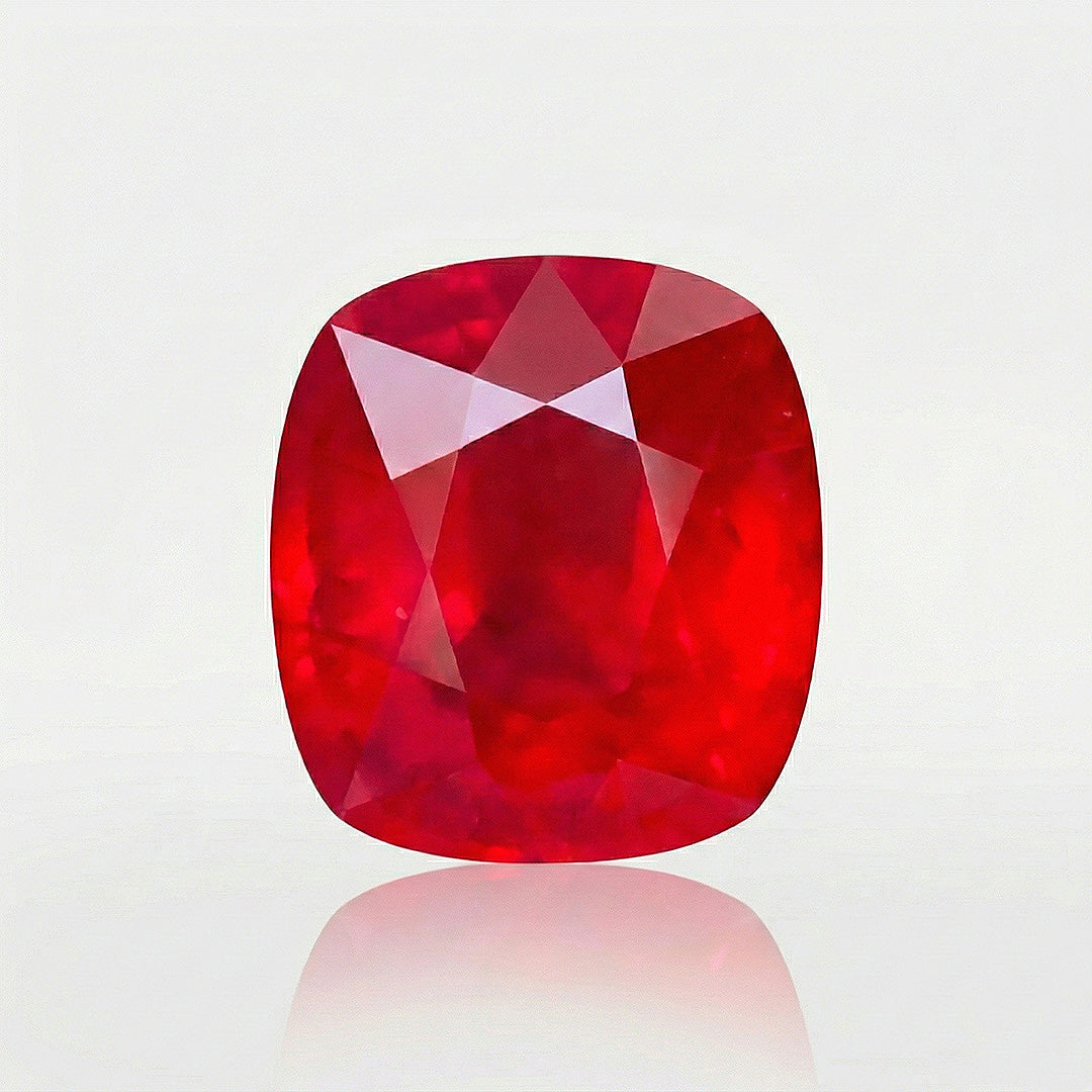 1.31 carats Natural Pigeon’s Blood Ruby | Cushion – 6.43 × 5.43 × 4.07mm