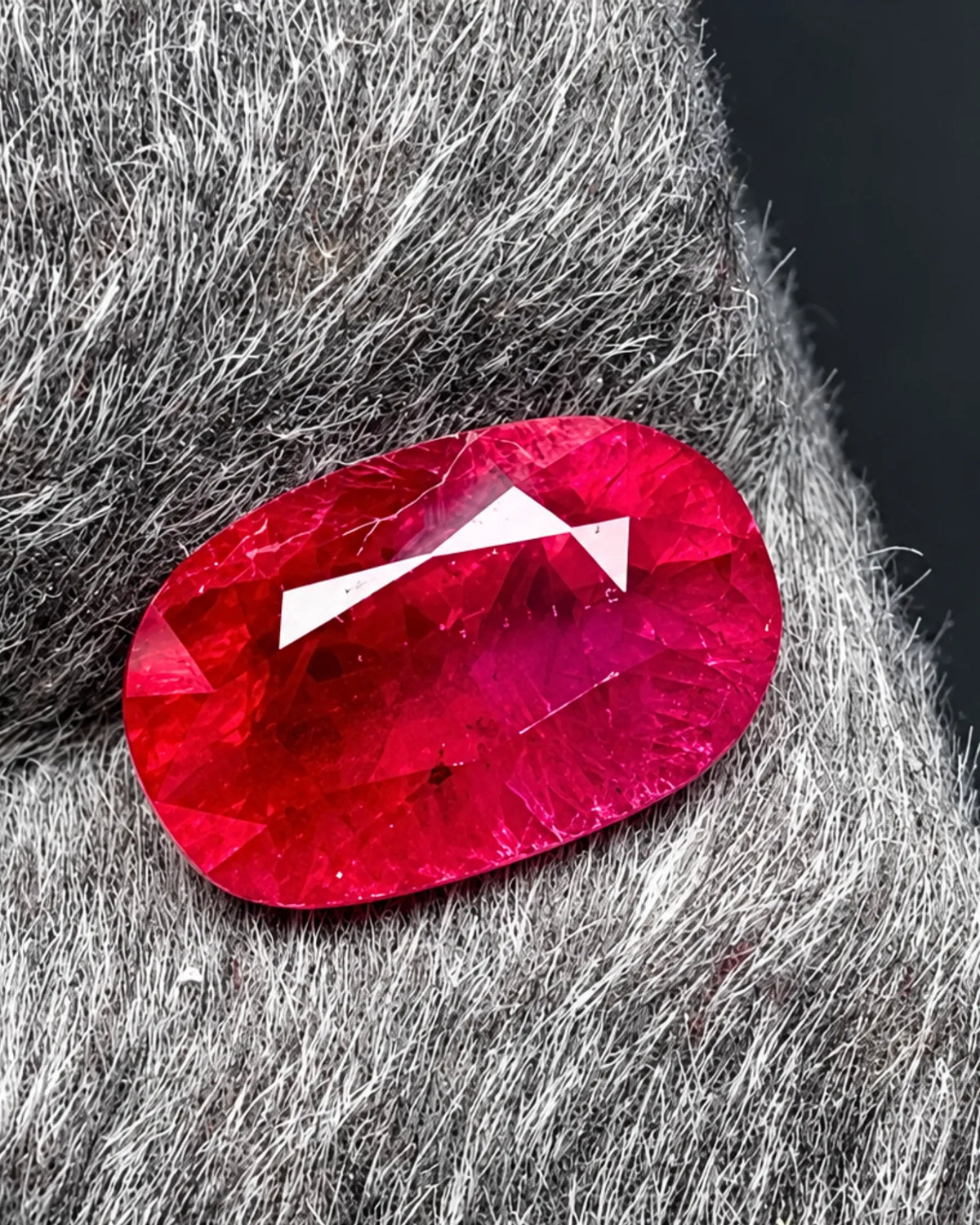 1.32 CTS Unheated Natural Pigeon's Blood Ruby | Oval Cut