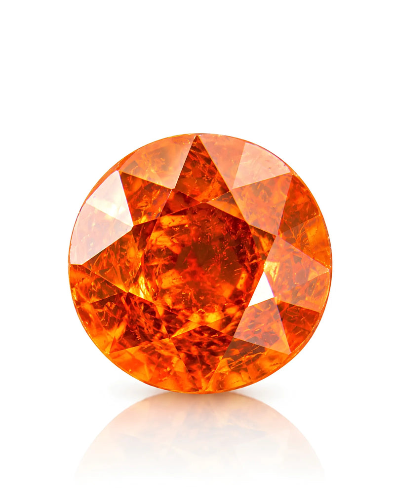 1.33ct Natural Spessartine Garnet round front view | SARATTI