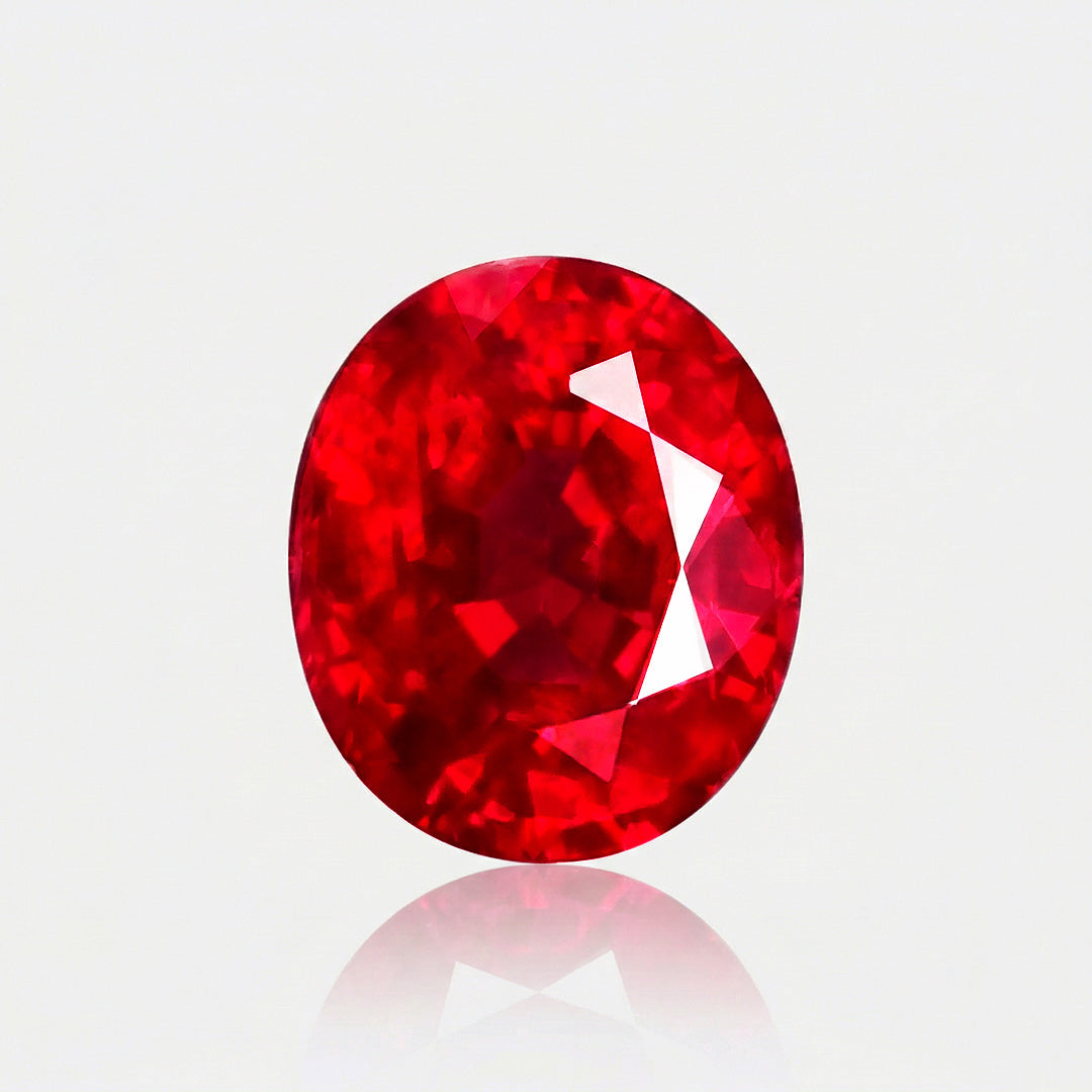 1.37 carats Untreated Natural Pigeon’s Blood Ruby | Oval – 6.75 × 5.63 × 3.97mm