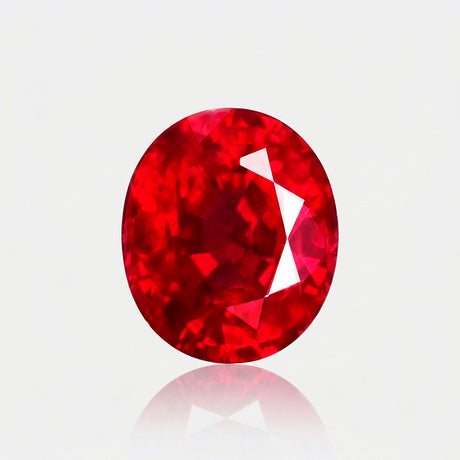 1.37 carat Untreated Natural Pigeon’s Blood ruby oval faceted loose gemstone | SARATTI
