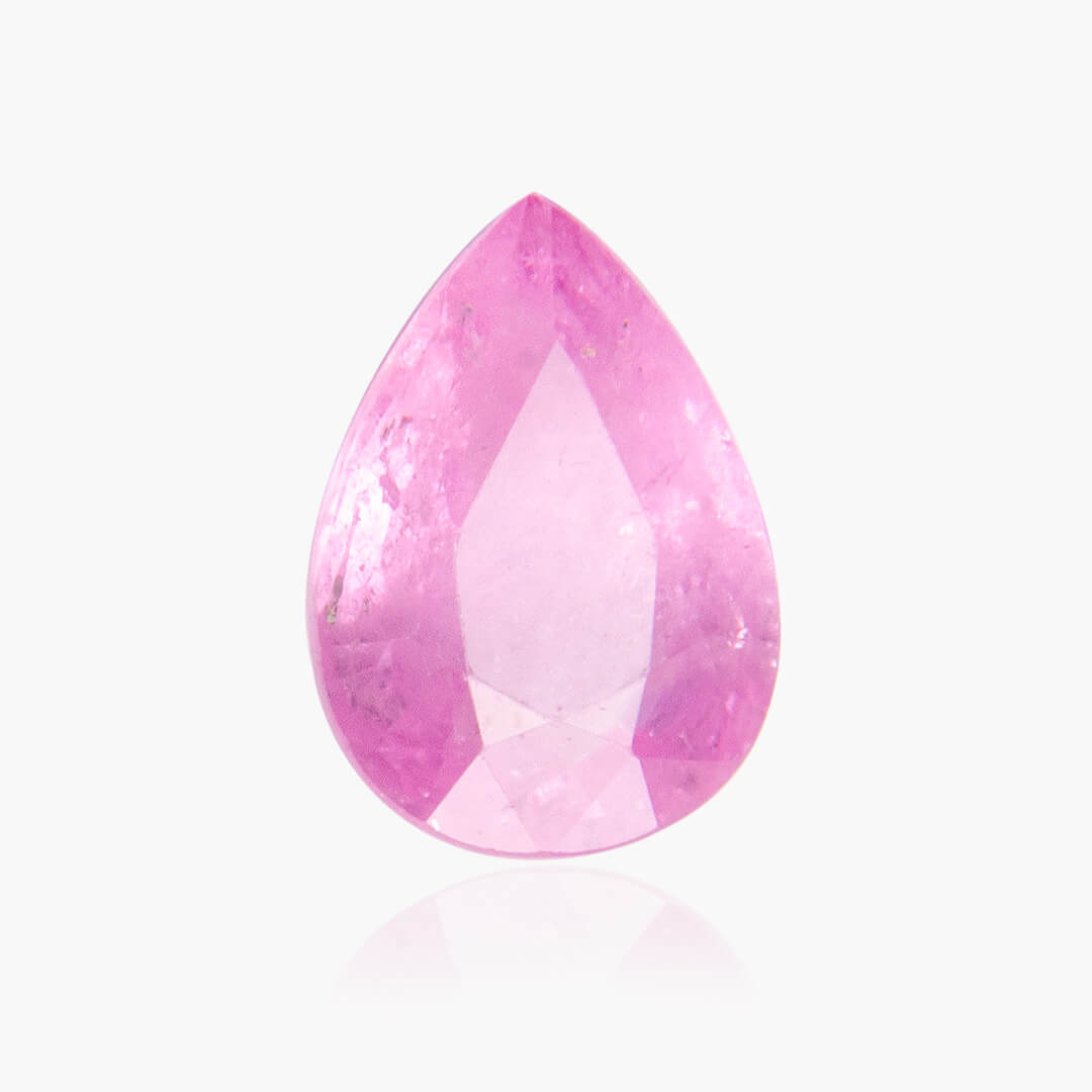 1.4 carats Pear Shape Pink Sapphire Gemstone | 8.5 x 6mm