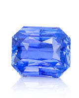 1.50ct Unheated Natural Cornflower Blue Sapphire Asscher main view | SARATTI