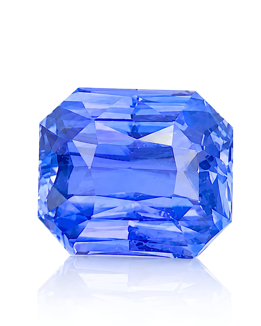 1.50ct Unheated Natural Cornflower Blue Sapphire Asscher main view | SARATTI
