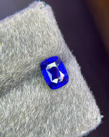 1.50ct Vivid Blue Natural Sapphire Cushion side profile | SARATTI