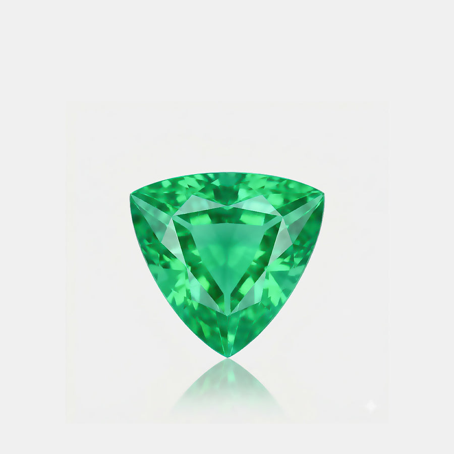 1.51 carat Natural vivid green tsavorite garnet trillion faceted loose gemstone | SARATTI