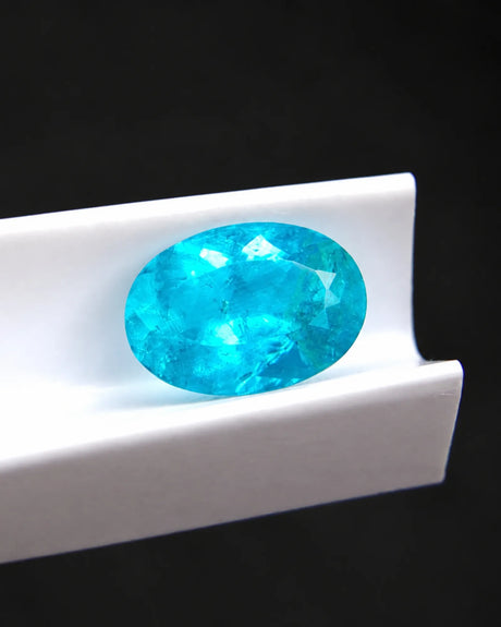 1.52 carats Natural Paraiba Tourmaline oval gemstone showing greenish blue colour character | SARATTI
