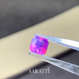 1.54 carat Natural sapphire radiant displaying strong brilliance | SARATTI 