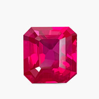 1.55 carats Octagonal Ruby Loose Gemstone Unheated | GUILD Certified
