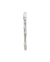 1.55ct diamond pendant necklace with yellow diamond drops and intricate 18K white gold detailing - SARATTI