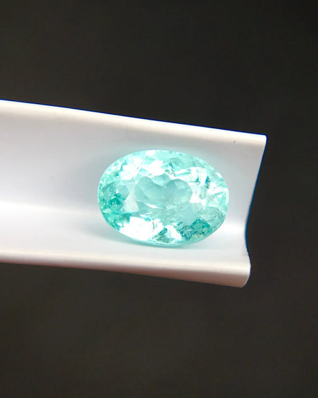 1.59ct oval Natural Tourmaline faceted front view | SARATTI