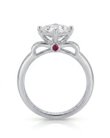 1.5 carat GIA-certified natural princess cut diamond ring front view in platinum | SARATTI