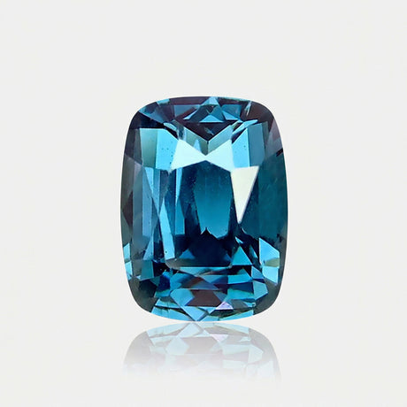 1.63 carat Natural bluish green spinel cushion faceted loose gemstone | SARATTI