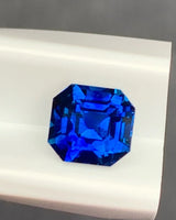 1.64ct Unheated Royal Blue Sapphire Asscher step cut alternate angle | SARATTI