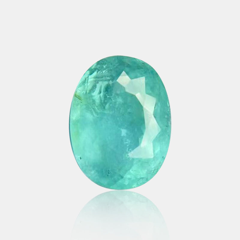 1.65ct Natural Neon Greenish Blue Tourmaline Oval Cut | SARATTI