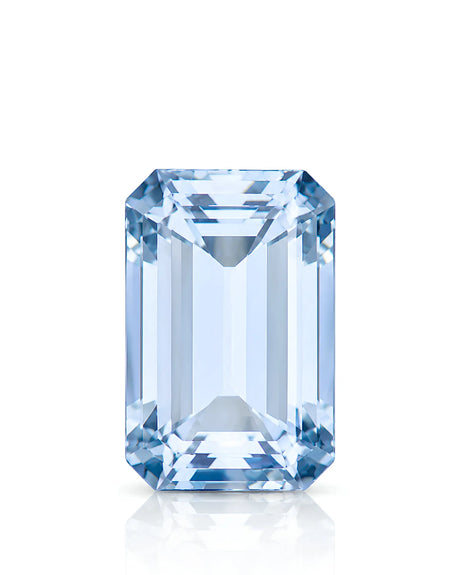 1.72ct Natural Santa Maria Aquamarine octagonal front view | SARATTI