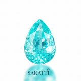 1.77ct AIGS Certified Neon Blue Tourmaline Pear Cut