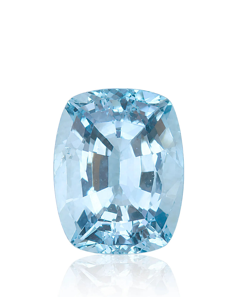 1.78ct Natural Santa Maria Aquamarine cushion front view | SARATTI