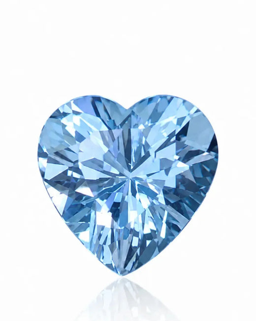 1.79ct Natural Santa Maria Aquamarine heart front view | SARATTI