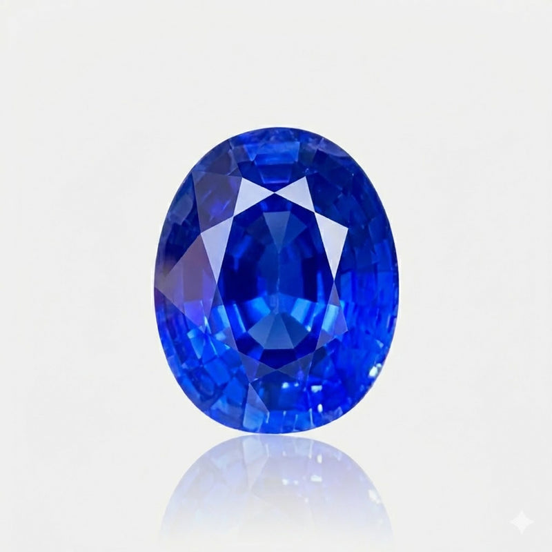1.81 carat Natural Cornflower Blue sapphire oval brilliant faceted loose gemstone | SARATTI